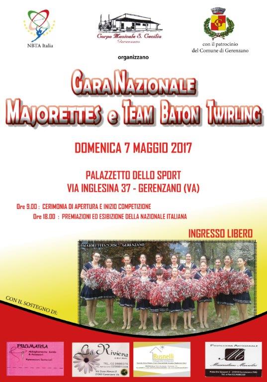 Gara nazionale Majorettes e Team Baton Twirling a Gerenzano